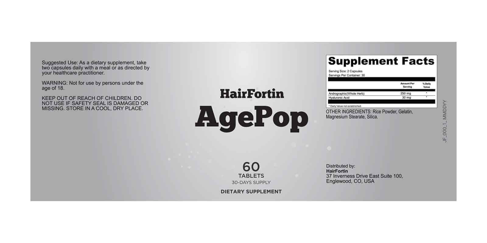 AgePop supplement facts