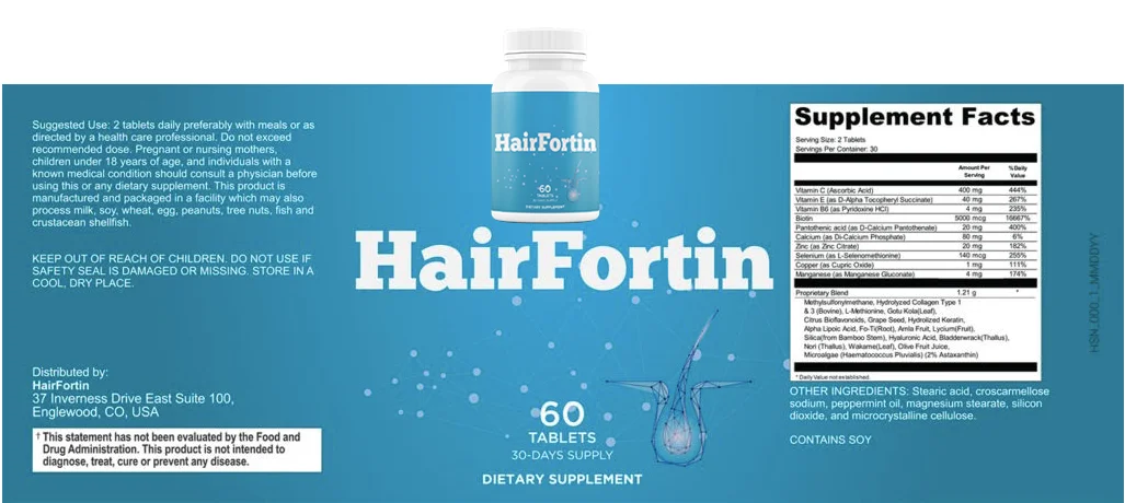 hairfortin supplement facts